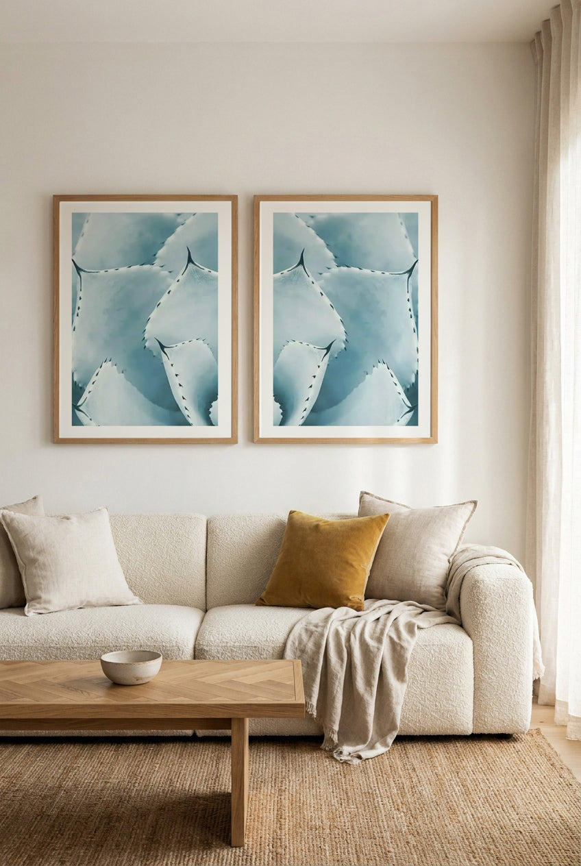 Succulent PT I & II Art Print Set of 2 | Matching Wall Art