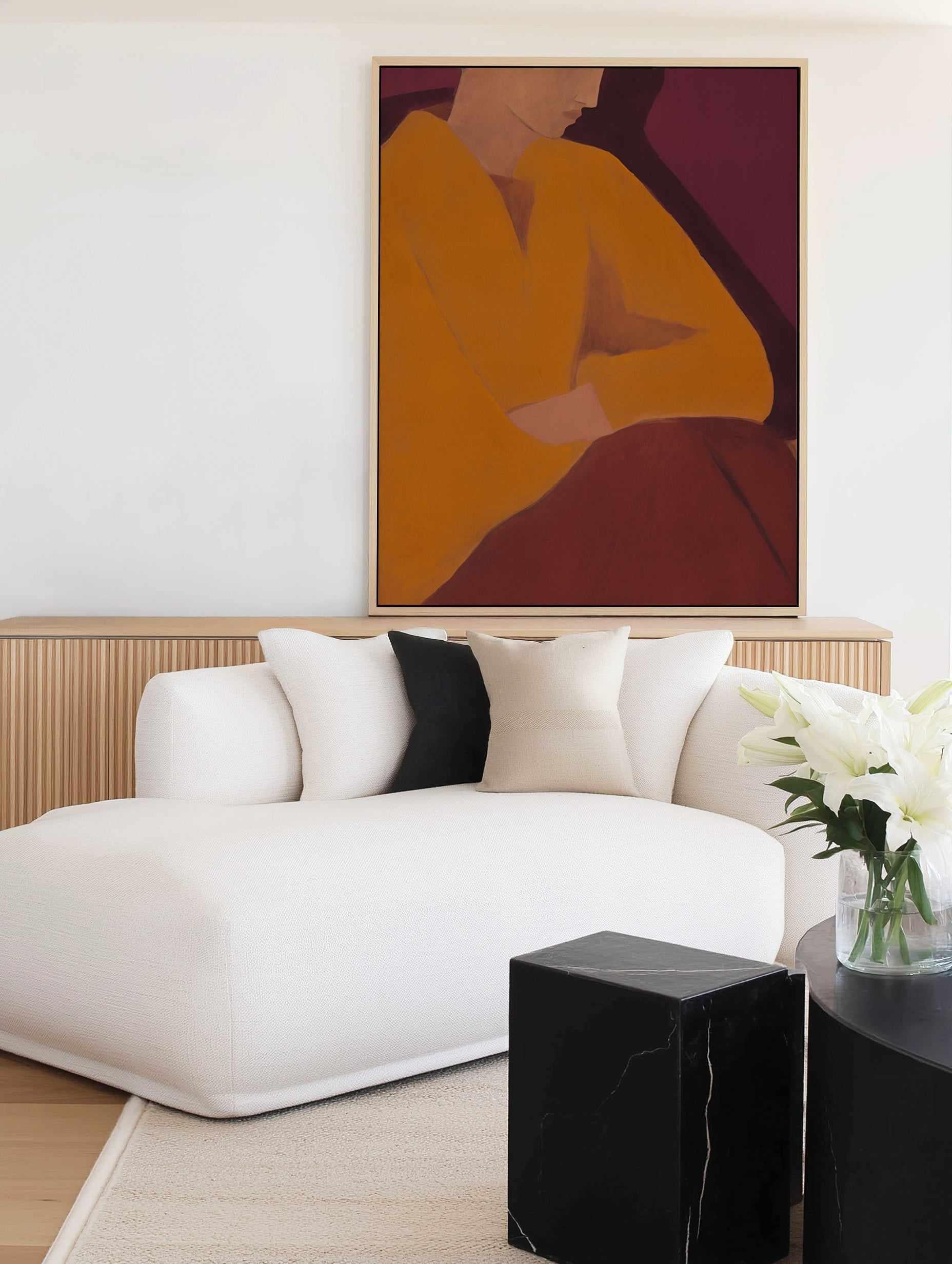 Suki | Framed Canvas Art Print from Olive et Oriel where you can shop wallpaper and artworks online