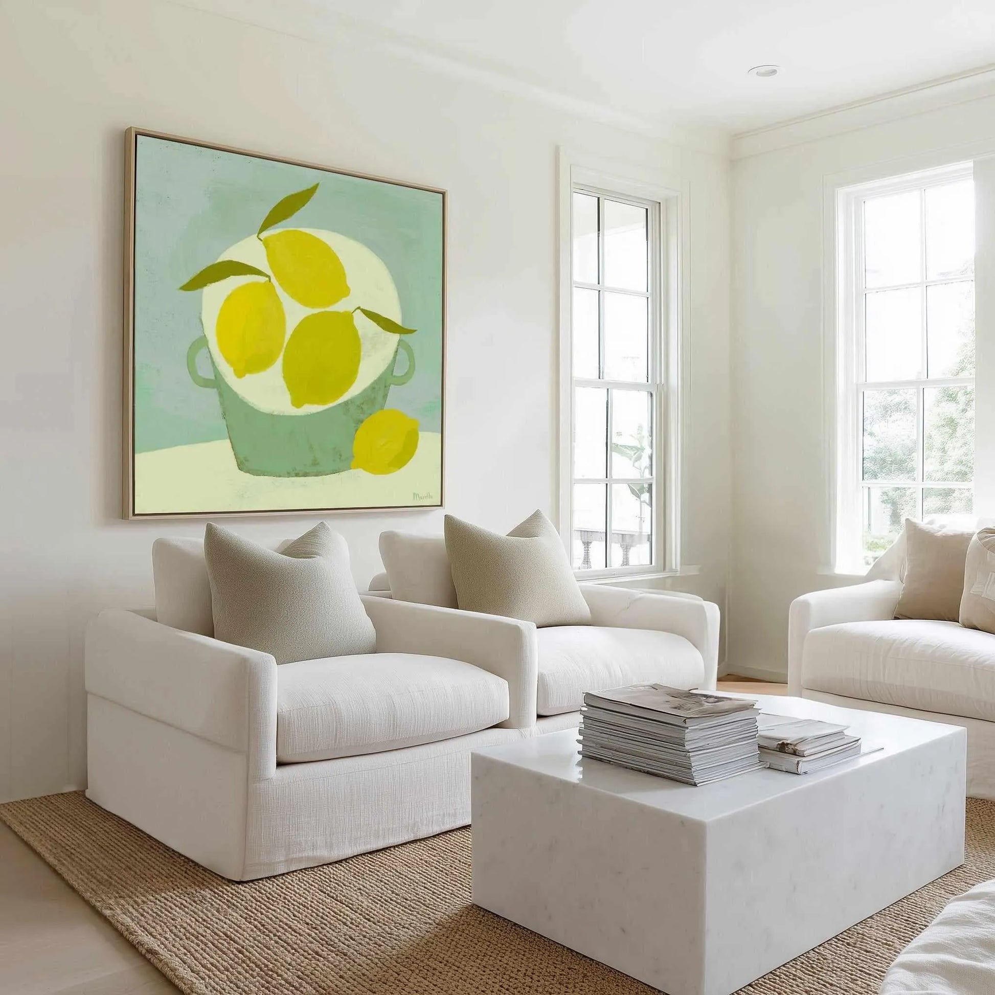 Summer Basket by Marco Marella | Framed Canvas Art Print from Olive et Oriel where you can shop wallpaper and artworks online