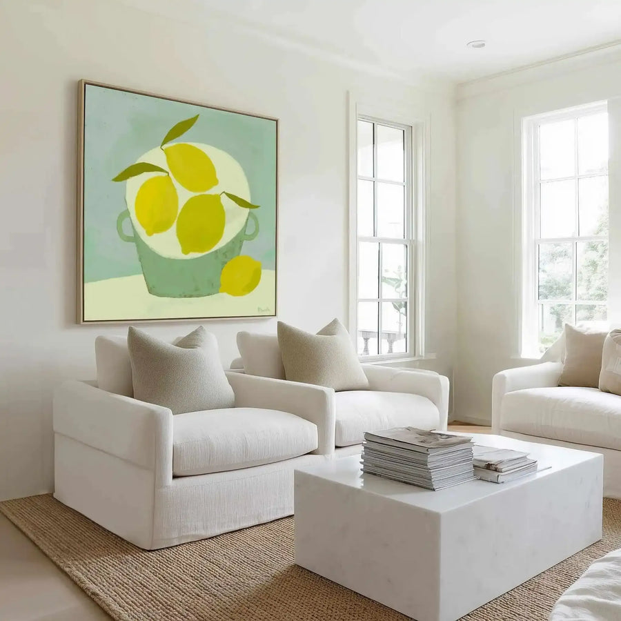 Summer Basket by Marco Marella | Framed Canvas Art Print from Olive et Oriel where you can shop wallpaper and artworks online