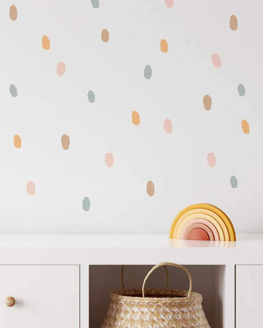 'Summer Bliss' Super Fun Dots Decal Set | 174 dots!-Decals-Olive et Oriel-Decorate your kids bedroom wall decor with removable wall decals, these fabric kids decals are a great way to add colour and update your children's bedroom. Available as girls wall decals or boys wall decals, there are also nursery decals.