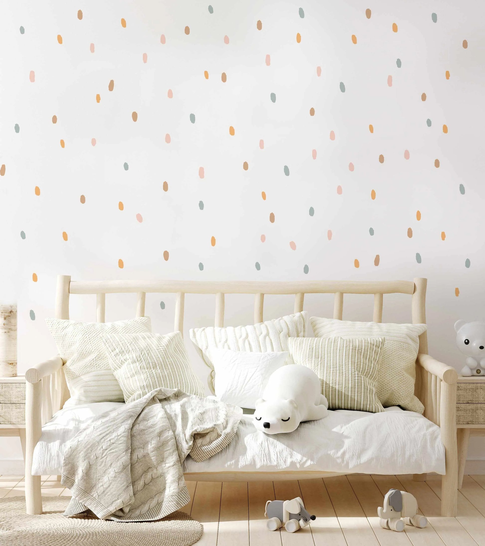 'Summer Bliss' Super Fun Dots Decal Set | 174 dots!-Decals-Olive et Oriel-Decorate your kids bedroom wall decor with removable wall decals, these fabric kids decals are a great way to add colour and update your children's bedroom. Available as girls wall decals or boys wall decals, there are also nursery decals.