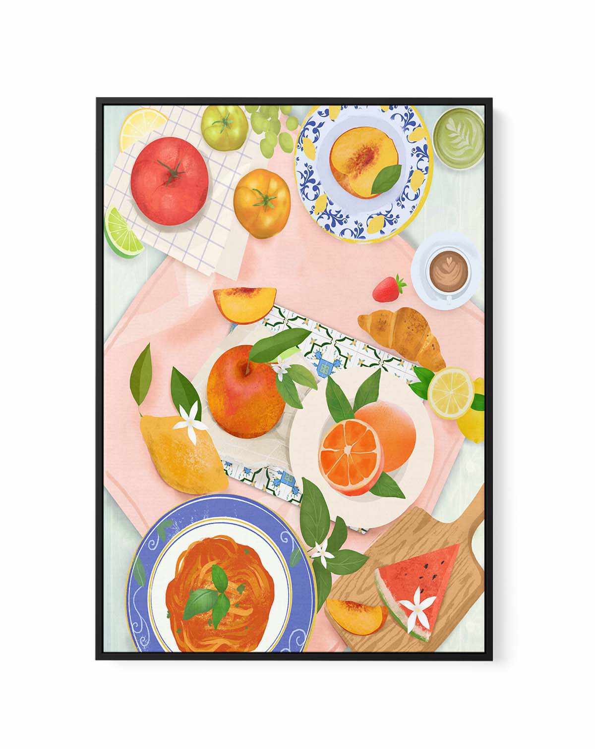 Summer Brunch By Petra Lizde | Framed Canvas Art Print