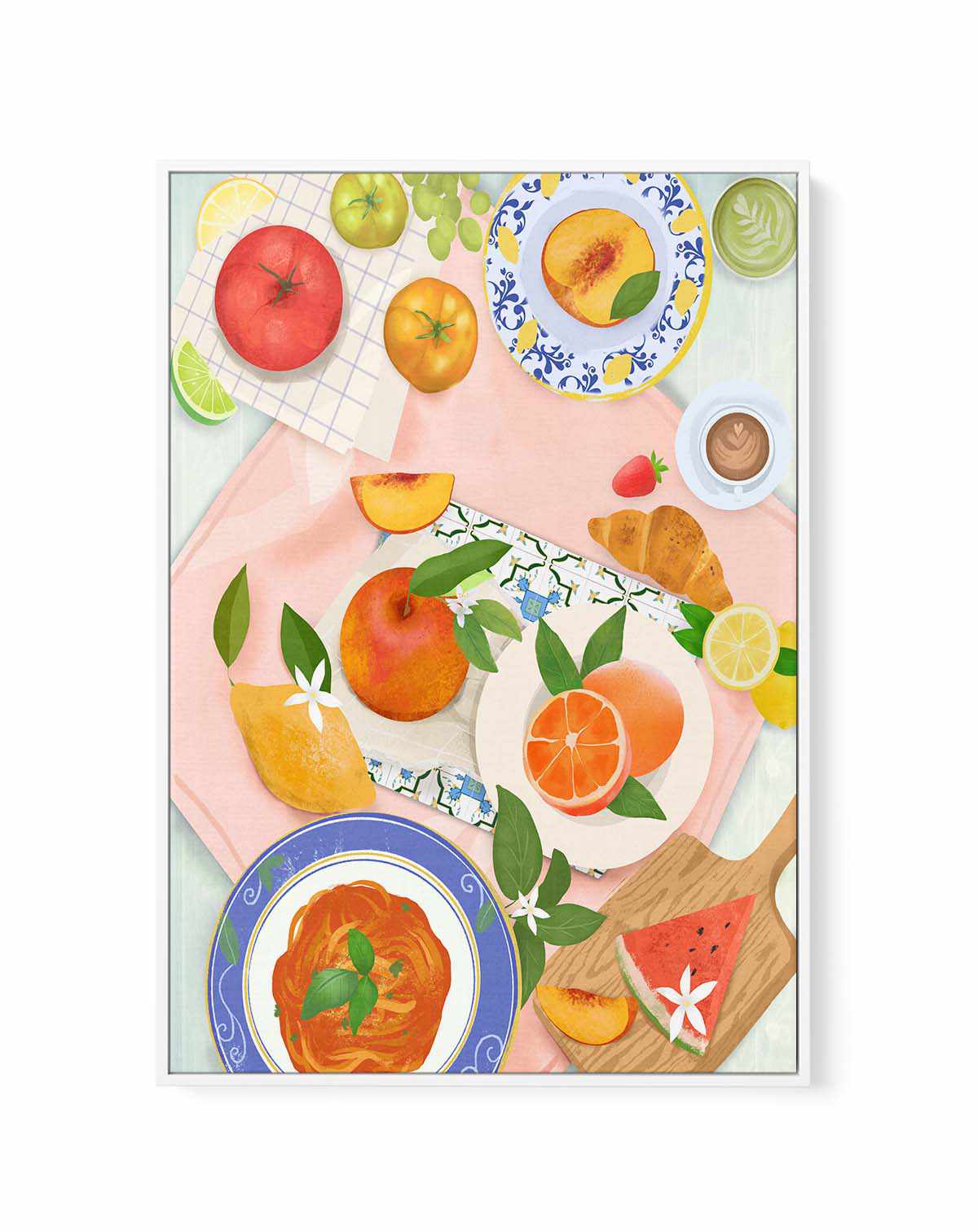 Summer Brunch By Petra Lizde | Framed Canvas Art Print