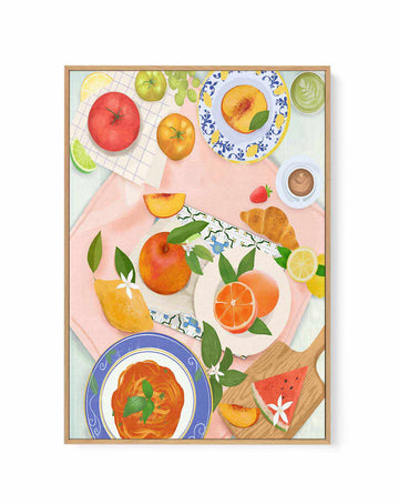 Summer Brunch by Petra Lizde | Framed Canvas Art Print from Olive et Oriel where you can shop wallpaper and artworks online