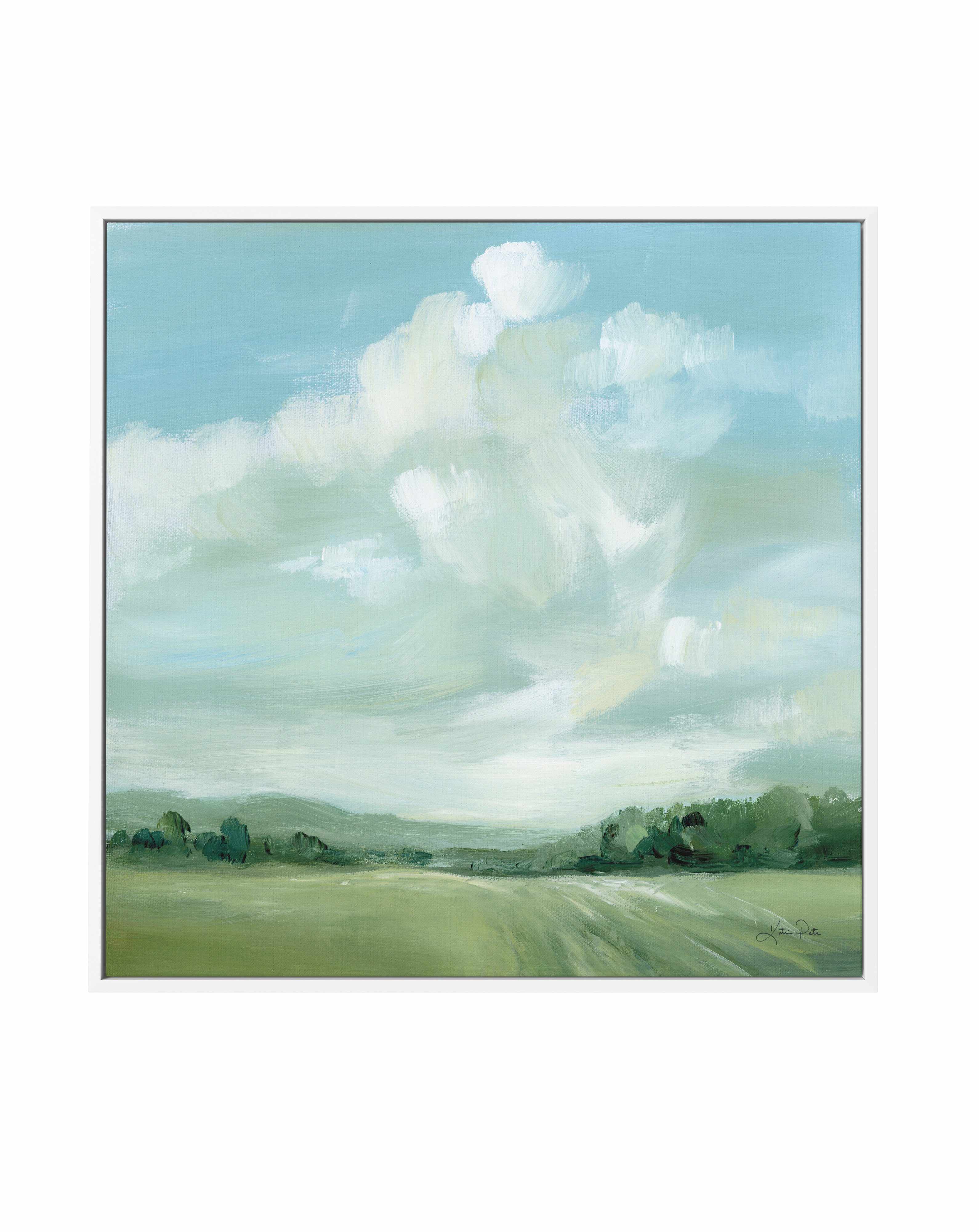 Summer Clouds | Framed Canvas Art Print