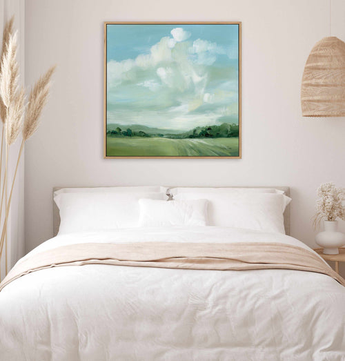 Summer Clouds | Framed Canvas Art Print