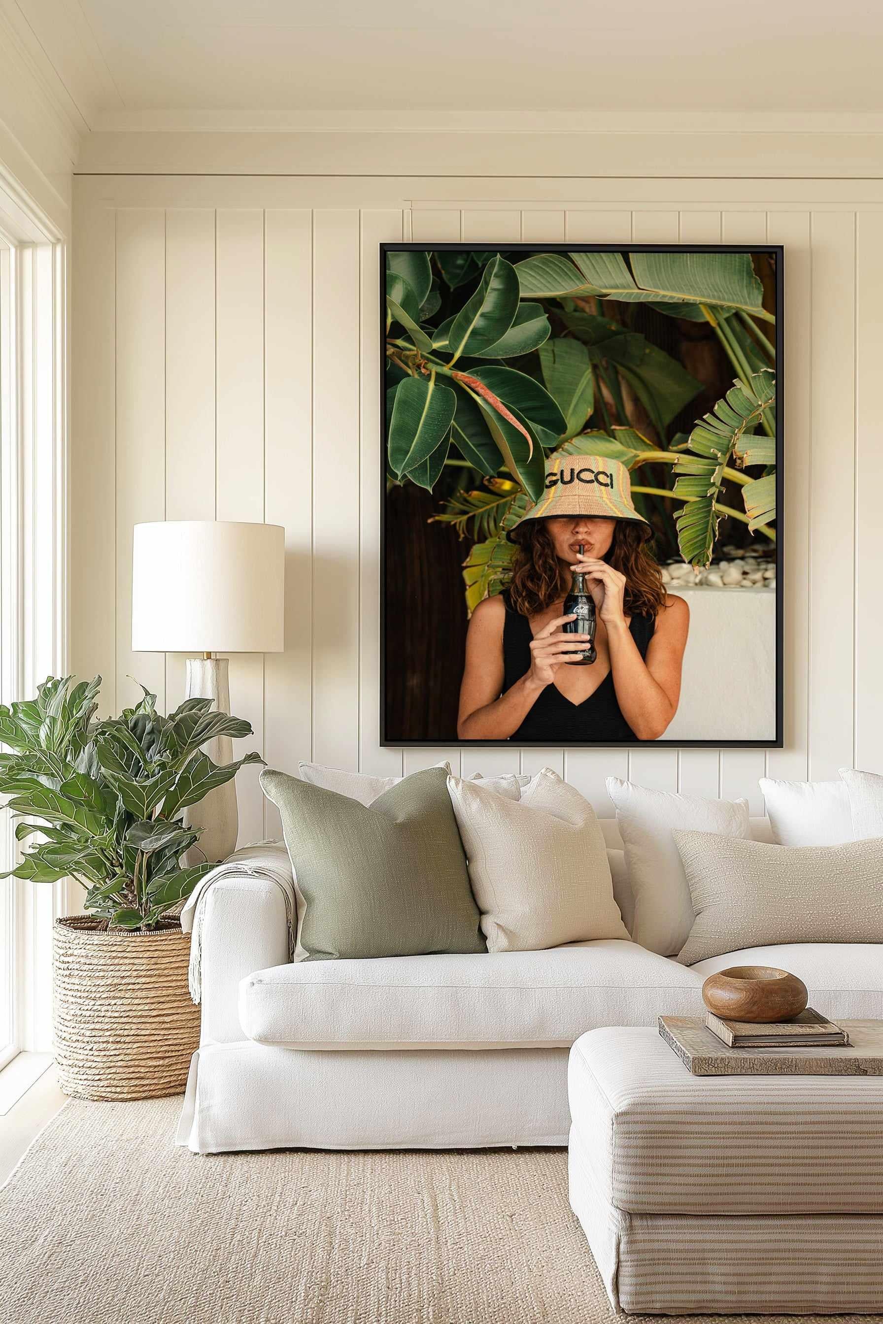 Summer Cola - Colour by Teigan Geercke | Framed Canvas Art Print from Olive et Oriel where you can shop wallpaper and artworks online