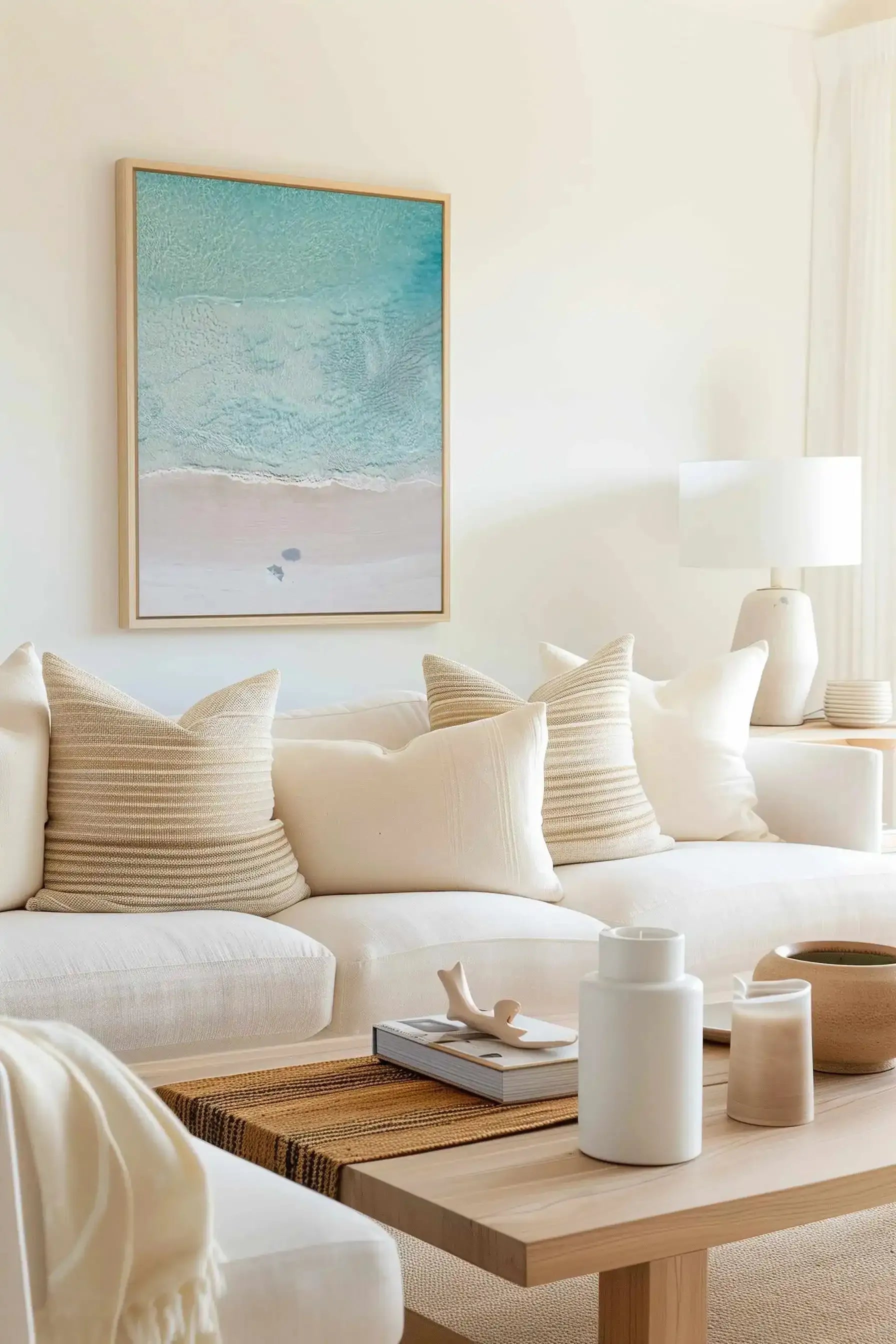 Summer Days Esperance | Aerial Photo Wall Framed Canvas Art Print from Olive et Oriel where you can shop wallpaper and artworks online