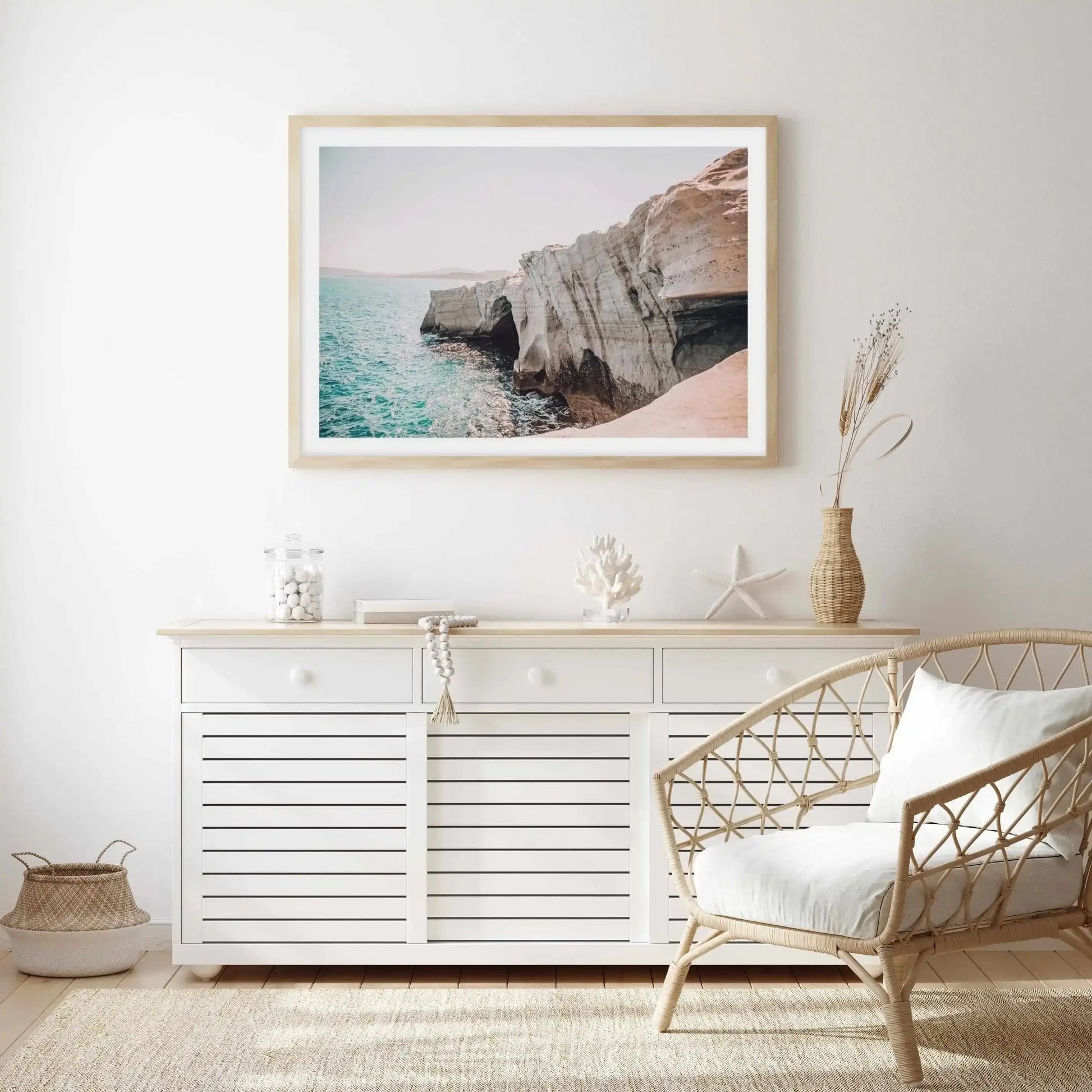 Summer Days | Greece Art Print-Shop Greece Wall Art Prints Online with Olive et Oriel - Our collection of Greek Islands art prints offer unique wall art including blue domes of Santorini in Oia, mediterranean sea prints and incredible posters from Milos and other Greece landscape photography - this collection will add mediterranean blue to your home, perfect for updating the walls in coastal, beach house style. There is Greece art on canvas and extra large wall art with fast, free shipping acros