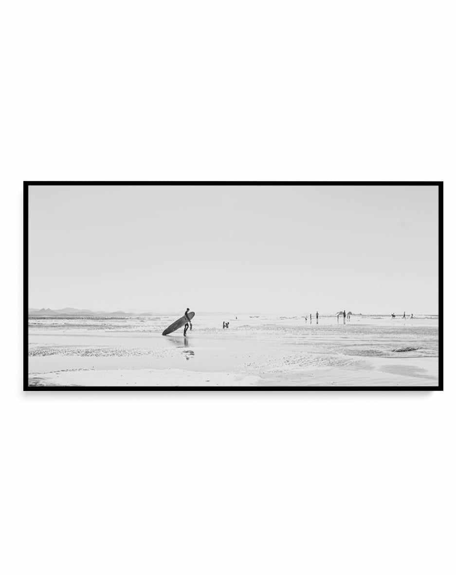 Summer Days, Wategos B&W | Panoramic Canvas Art Print from Olive et Oriel where you can shop wallpaper and artworks online