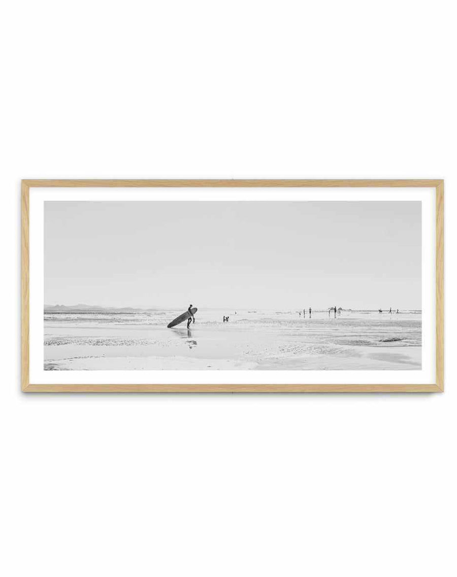 Summer Days, Wategos B&W | Panoramic Art Print from Olive et Oriel where you can shop wallpaper and artworks online