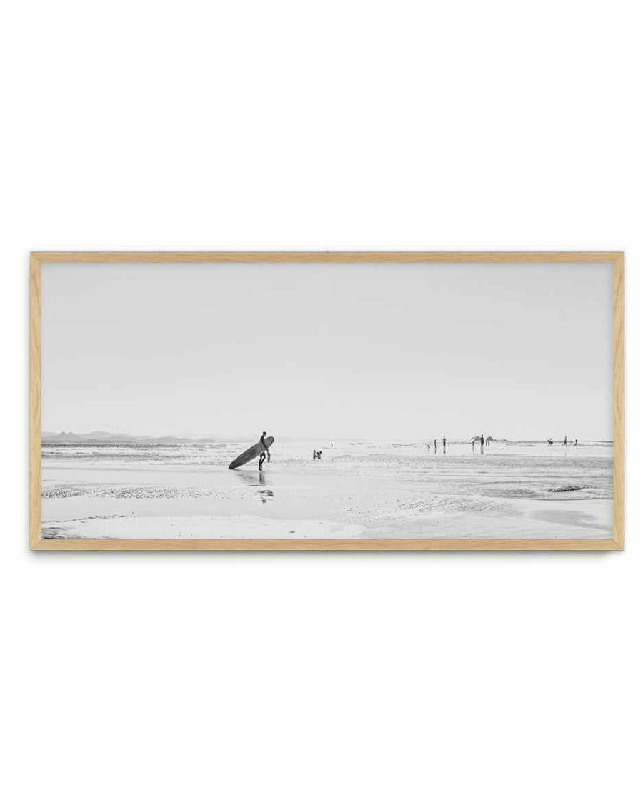 Summer Days, Wategos B&W | Panoramic Art Print from Olive et Oriel where you can shop wallpaper and artworks online
