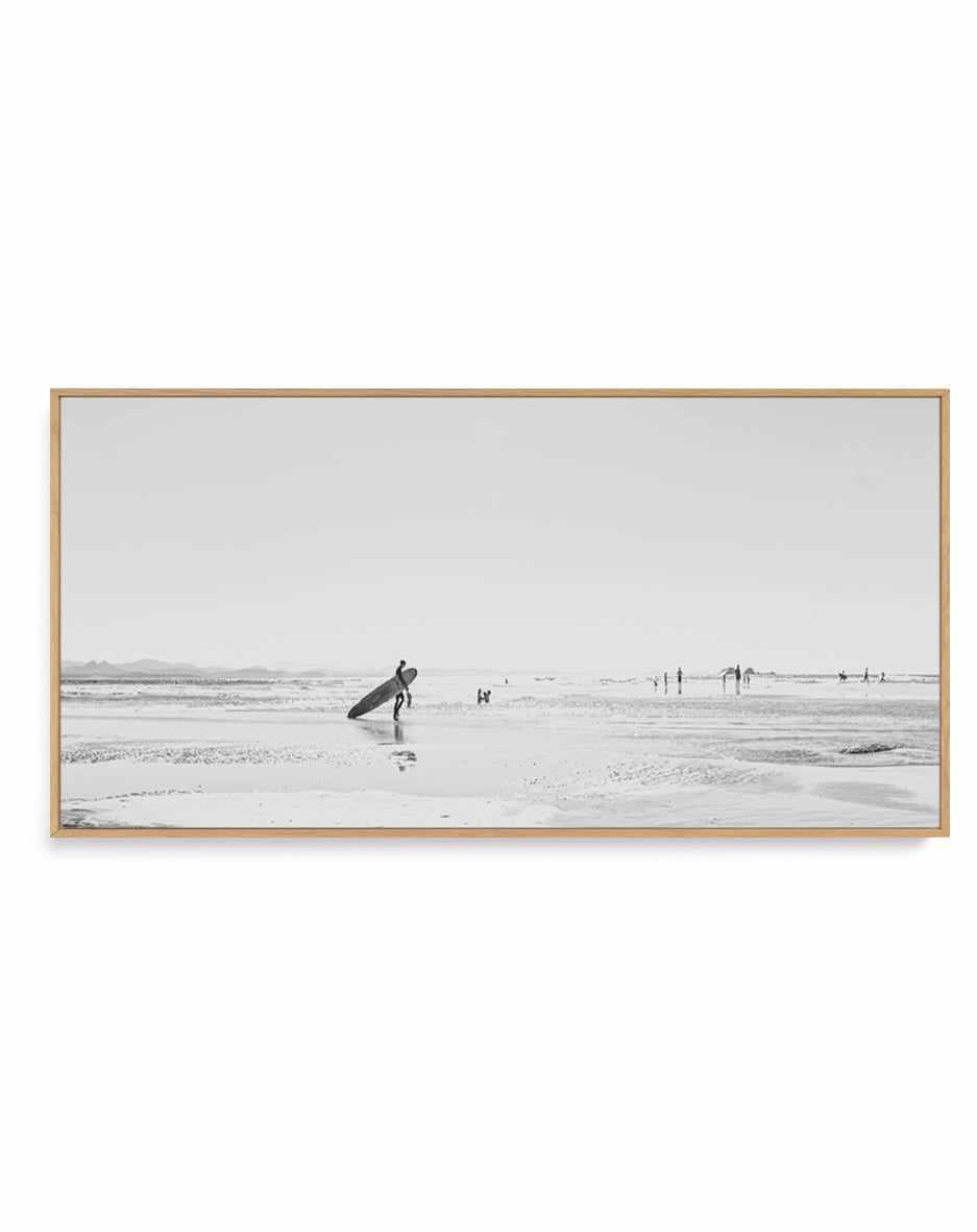 Summer Days, Wategos B&W | Panoramic Canvas Art Print from Olive et Oriel where you can shop wallpaper and artworks online