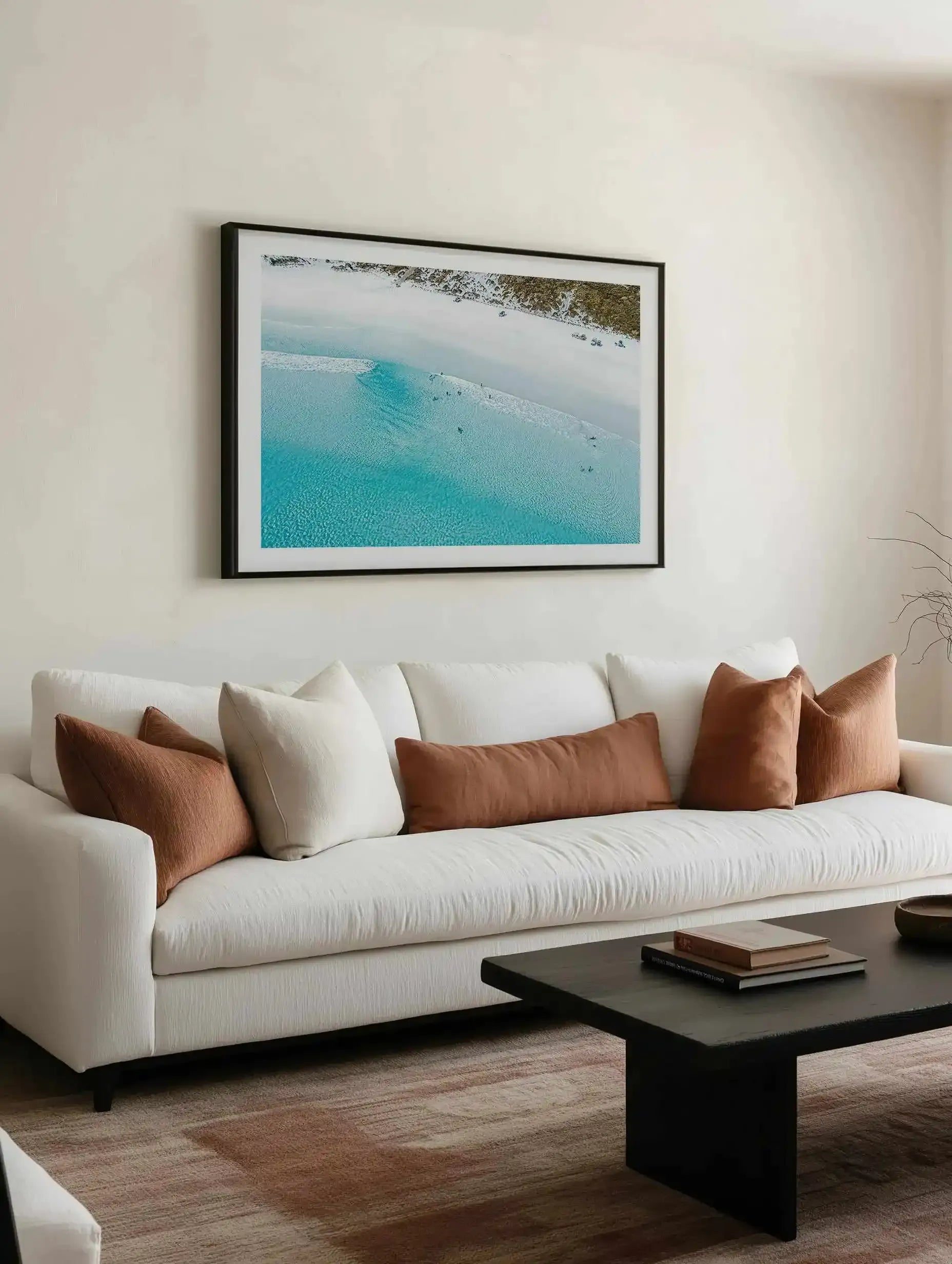 Summer Days Wharton Beach | Aerial Photo Wall Art Print from Olive et Oriel where you can shop wallpaper and artworks online