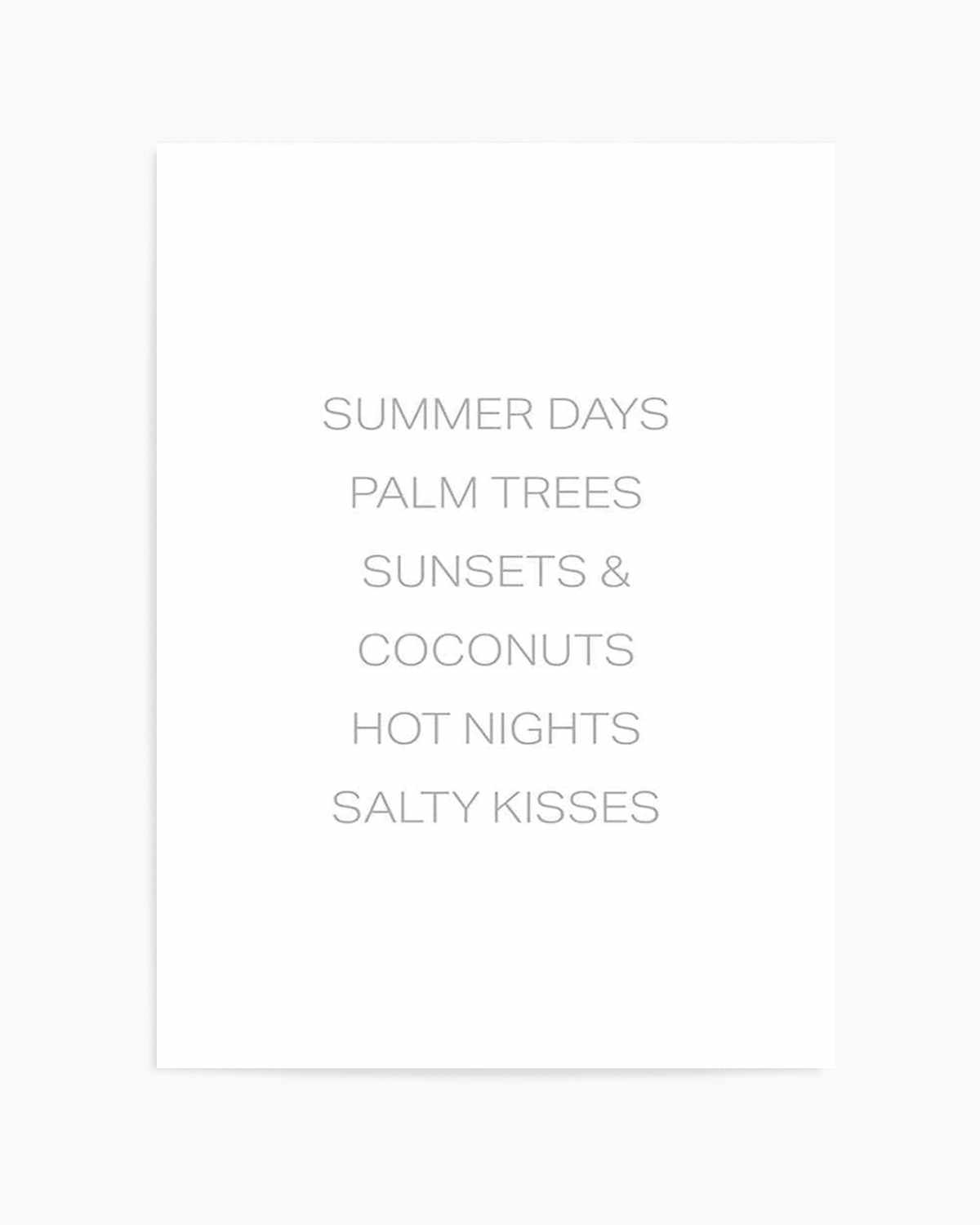 Summer Essentials Art Print