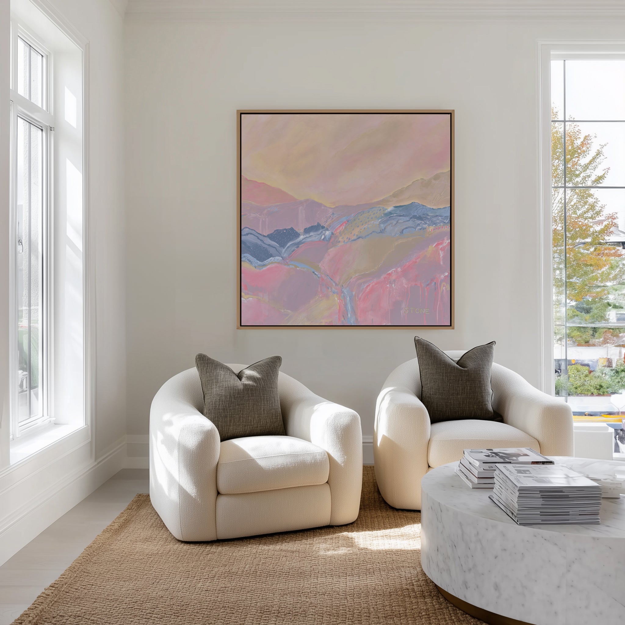 Summer Haze by Belinda Stone | Framed Canvas Art Print