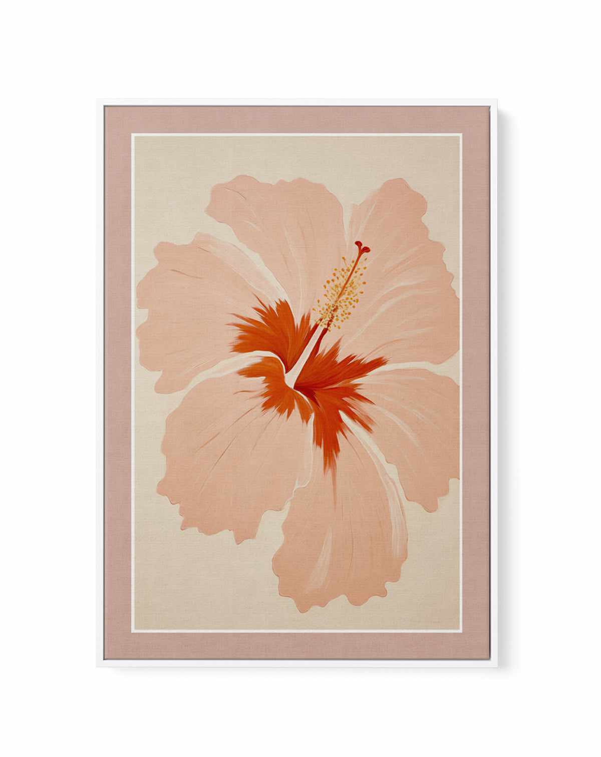 Summer Hibiscus | Framed Canvas Art Print