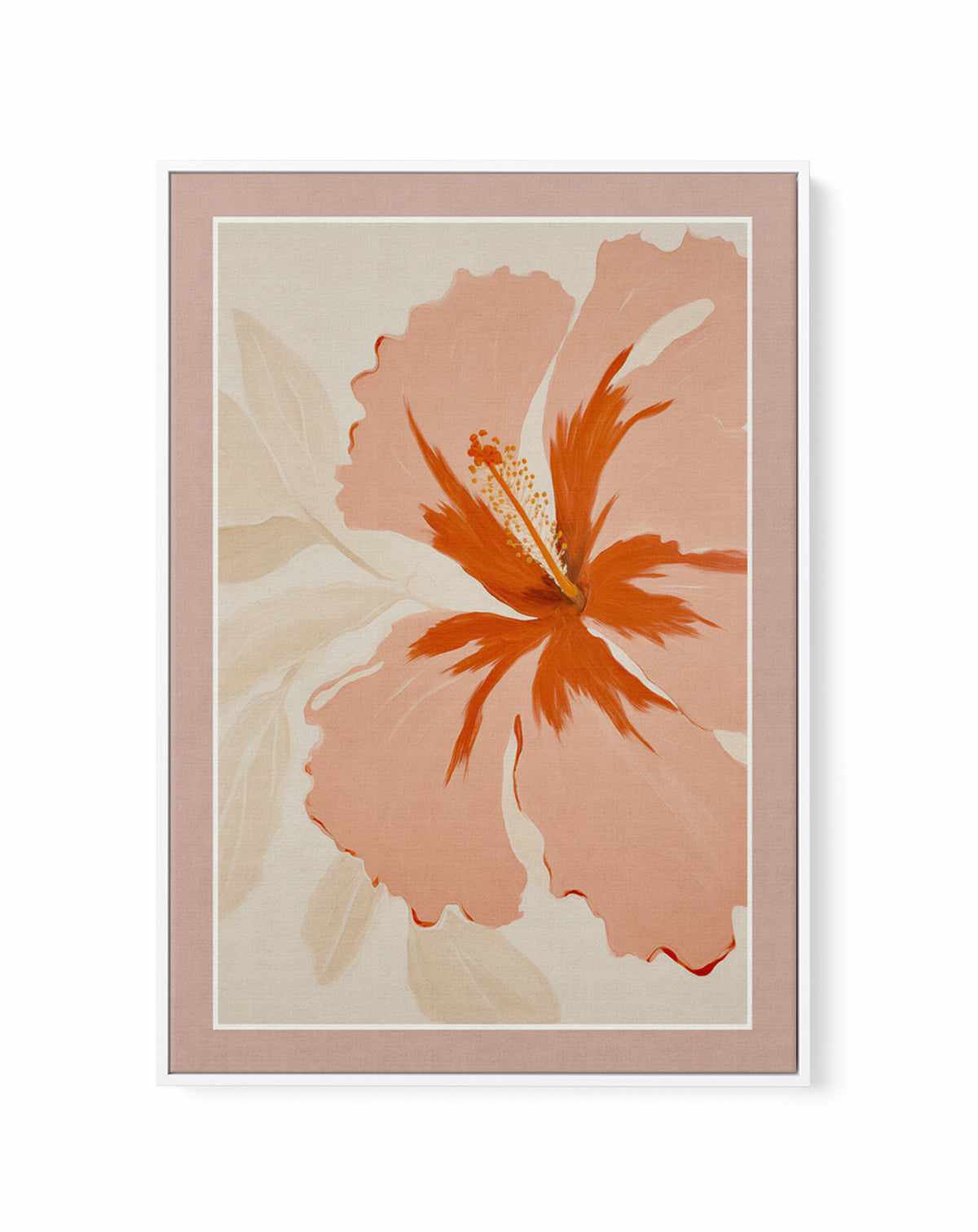 Summer Hibiscus I | Framed Canvas Art Print