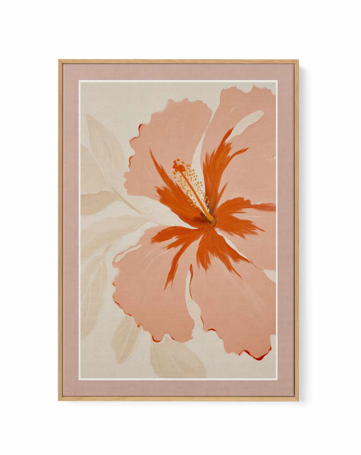 Summer Hibiscus I | Framed Canvas Art Print