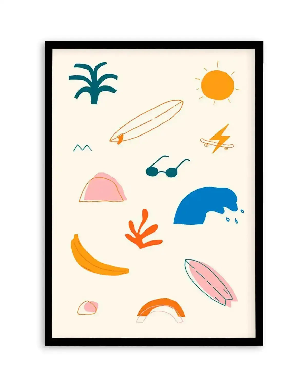 Summer Holiday Art Print from Olive et Oriel where you can shop wallpaper and artworks online