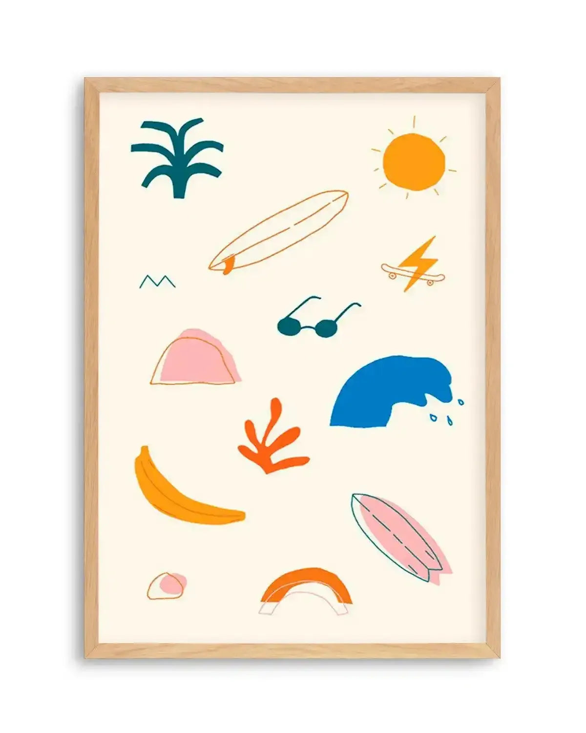 Summer Holiday Art Print from Olive et Oriel where you can shop wallpaper and artworks online