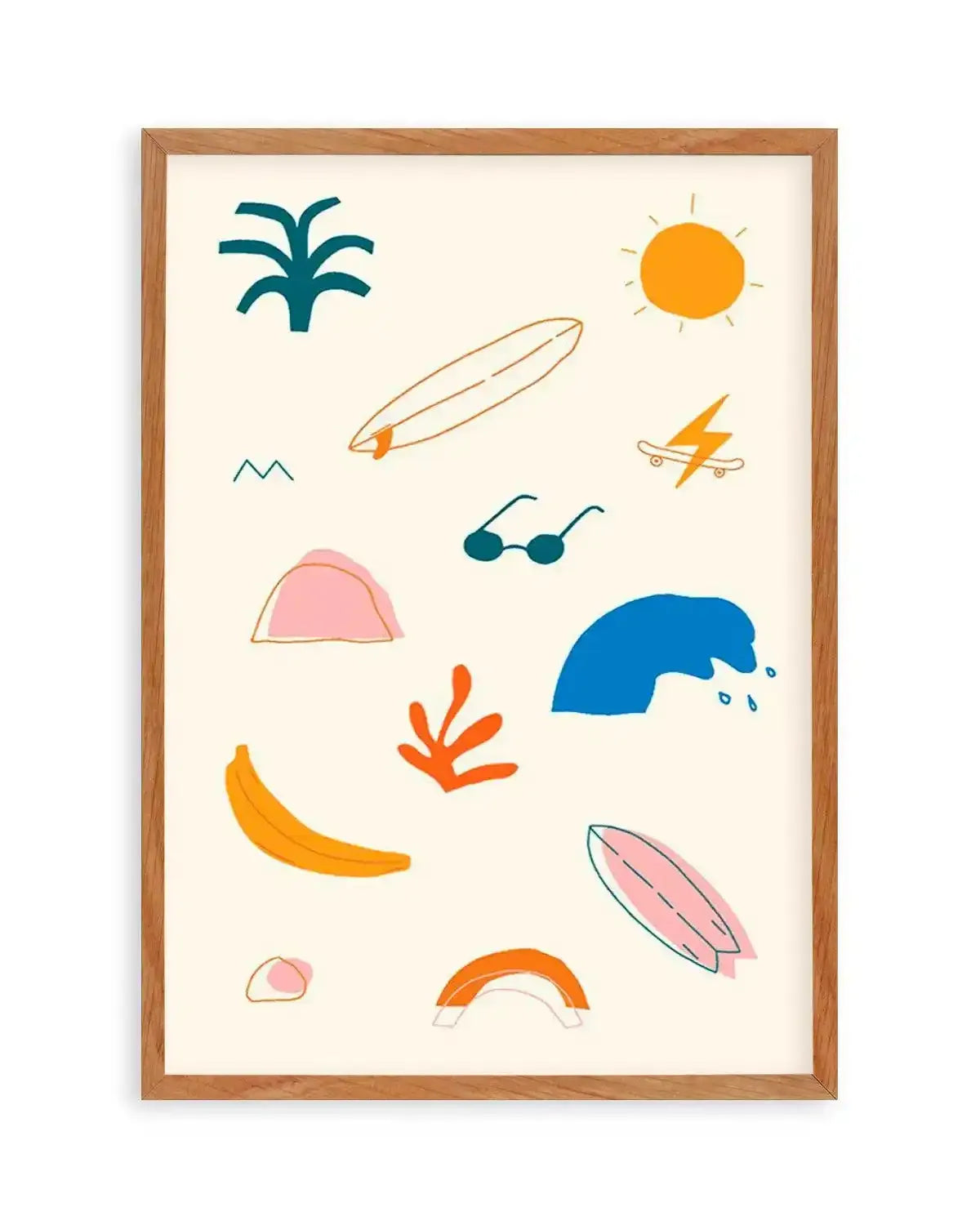 Summer Holiday Art Print from Olive et Oriel where you can shop wallpaper and artworks online