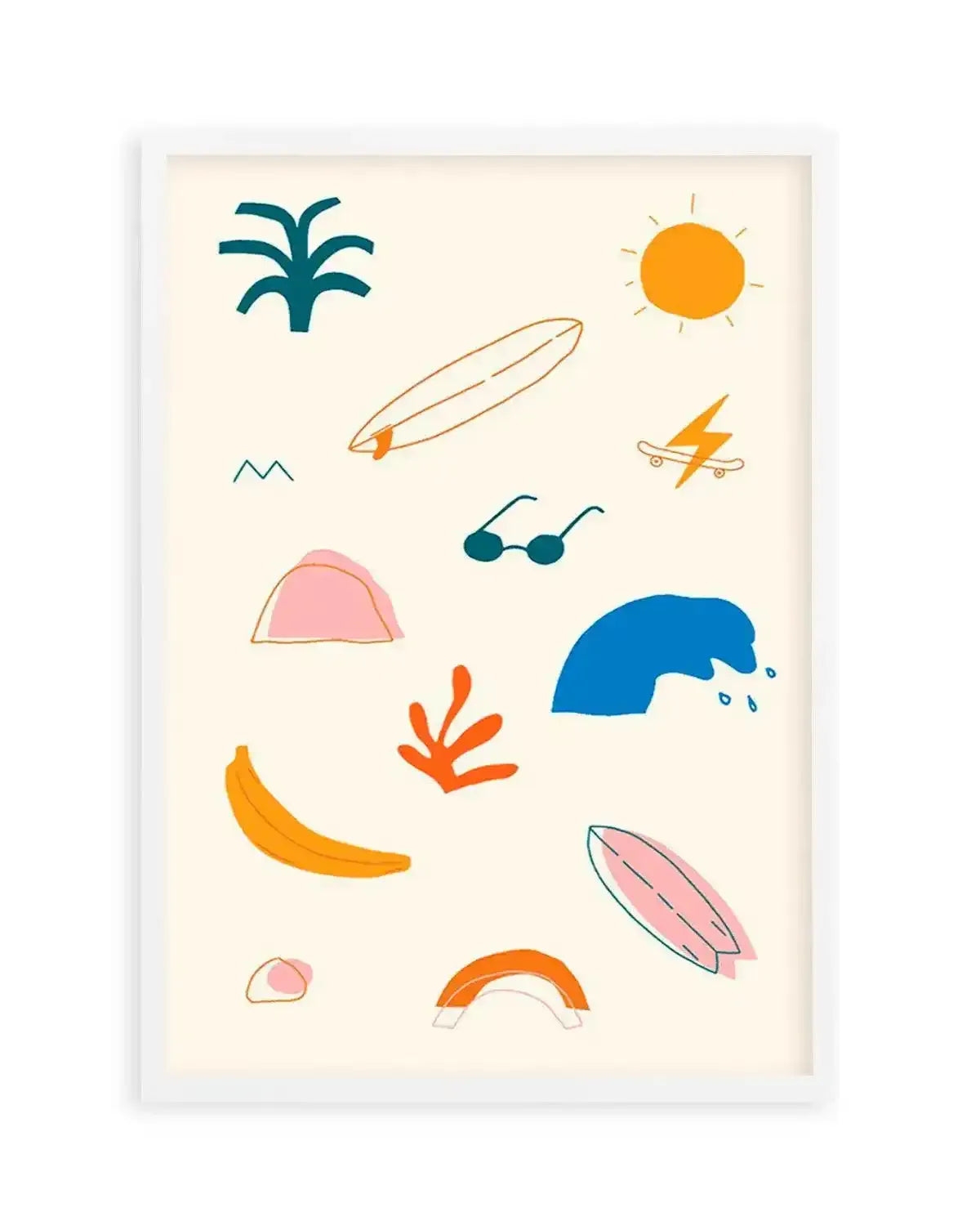 Summer Holiday Art Print from Olive et Oriel where you can shop wallpaper and artworks online