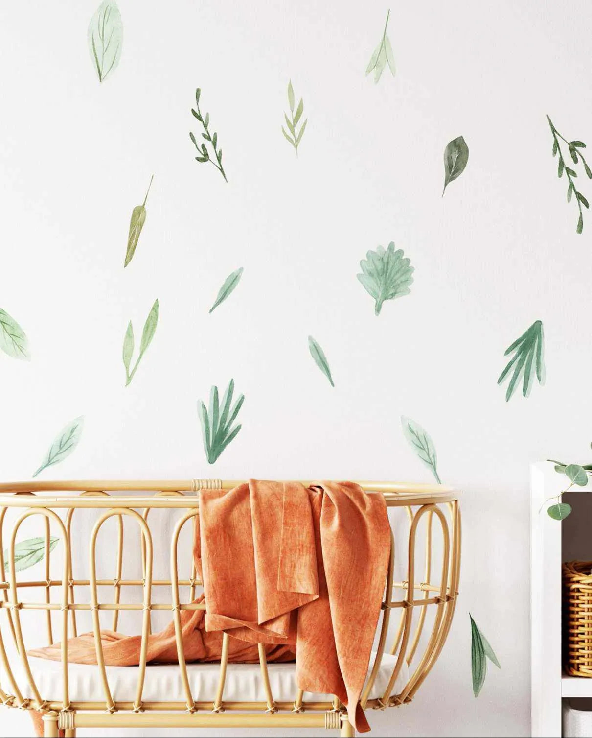 Summer Leaves Decal Set-Decals-Olive et Oriel-Decorate your kids bedroom wall decor with removable wall decals, these fabric kids decals are a great way to add colour and update your children's bedroom. Available as girls wall decals or boys wall decals, there are also nursery decals.