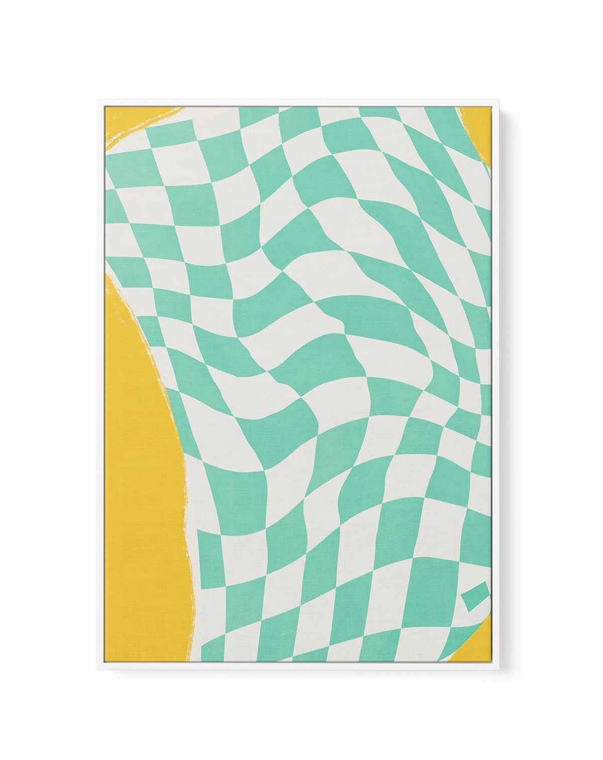 Summer Line Drying Fabric by Little Dean | Framed Canvas Art Print