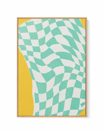Summer Line Drying Fabric by Little Dean | Framed Canvas Art Print from Olive et Oriel where you can shop wallpaper and artworks online