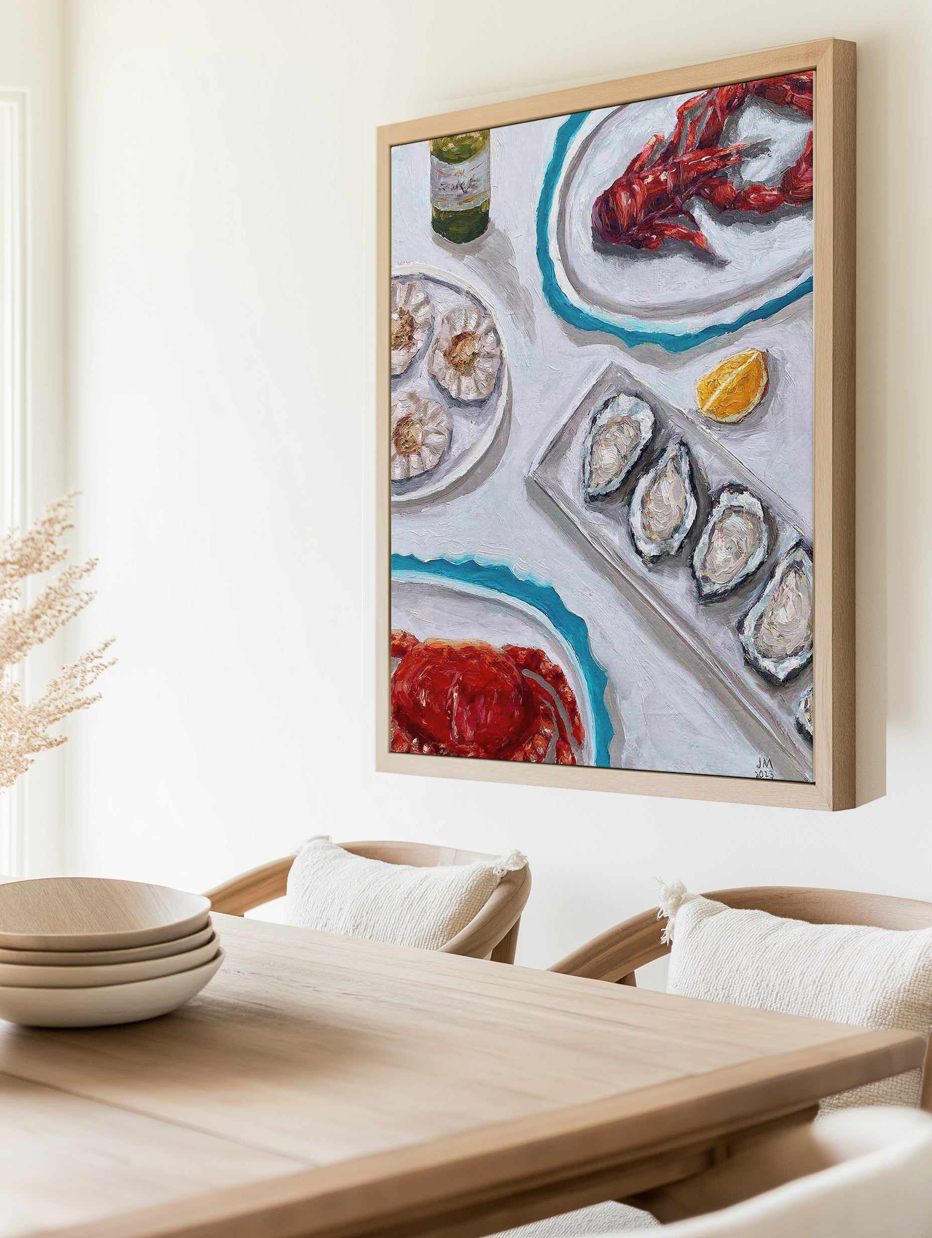 Summer Lunch by Jess Martin | Framed Canvas Art Print