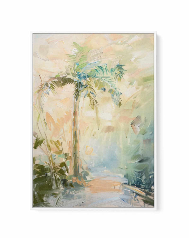 Summer Palm No I | Framed Canvas Art Print