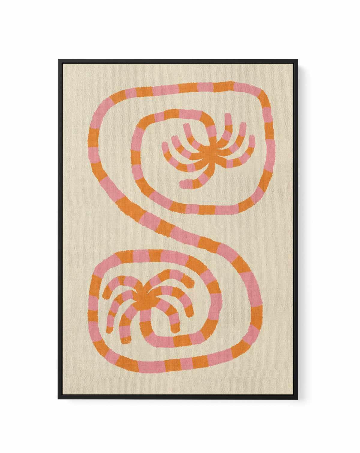 Summer Palms Connection by Shatha Al Dafai | Framed Canvas Art Print from Olive et Oriel where you can shop wallpaper and artworks online