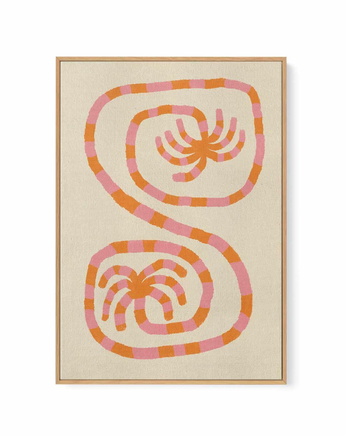 Summer Palms Connection by Shatha Al Dafai | Framed Canvas Art Print from Olive et Oriel where you can shop wallpaper and artworks online
