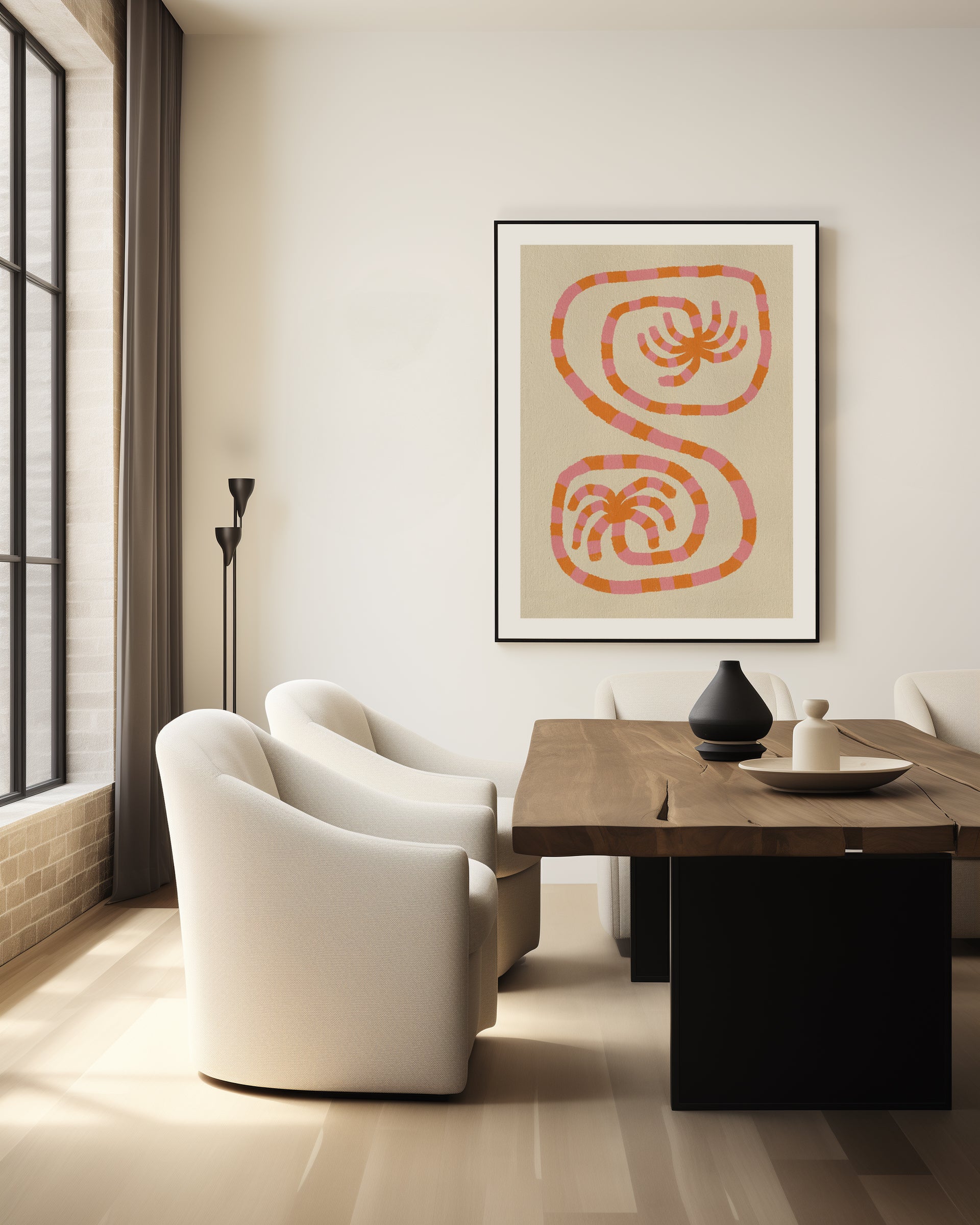 Summer Palms Connection by Shatha Al Dafai | Art Print