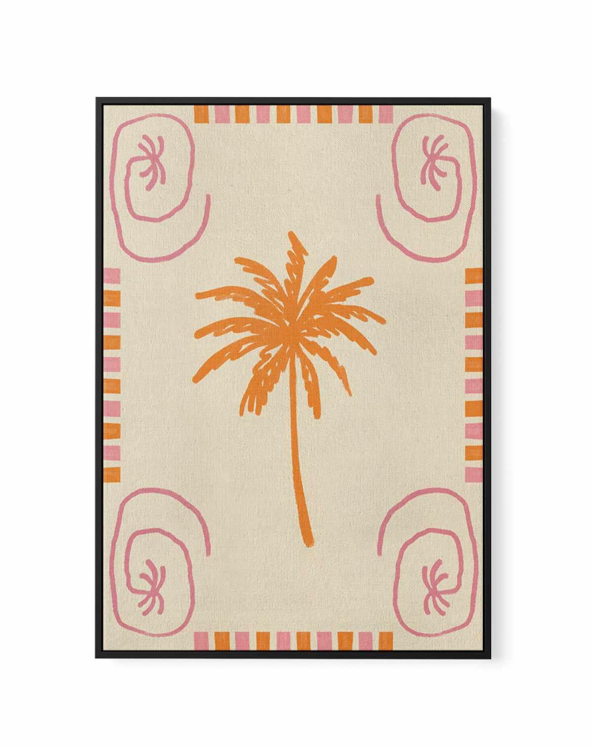 Summer Palms Dance by Shatha Al Dafai | Framed Canvas Art Print from Olive et Oriel where you can shop wallpaper and artworks online