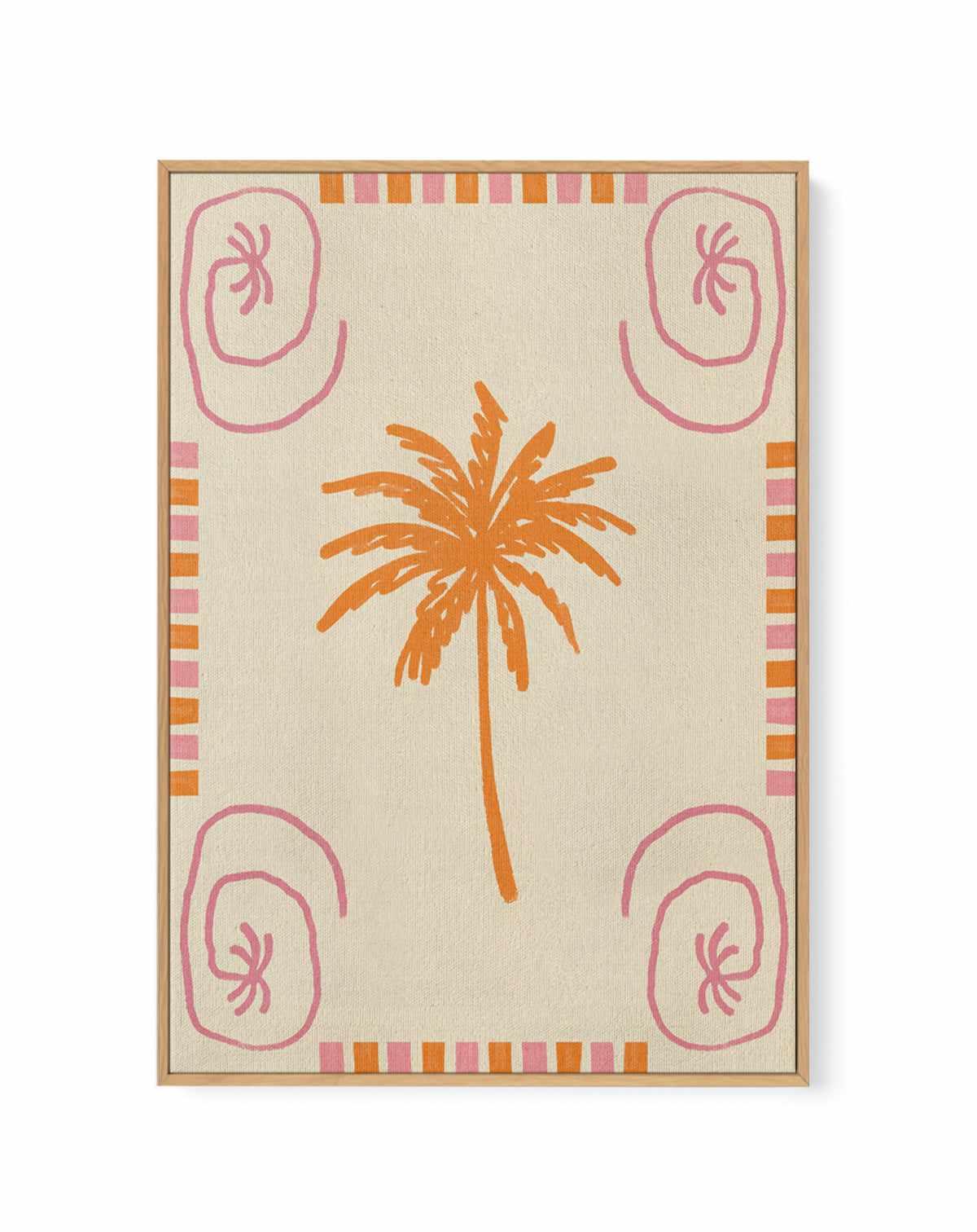 Summer Palms Dance by Shatha Al Dafai | Framed Canvas Art Print from Olive et Oriel where you can shop wallpaper and artworks online