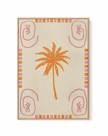 Summer Palms Dance by Shatha Al Dafai | Framed Canvas Art Print from Olive et Oriel where you can shop wallpaper and artworks online