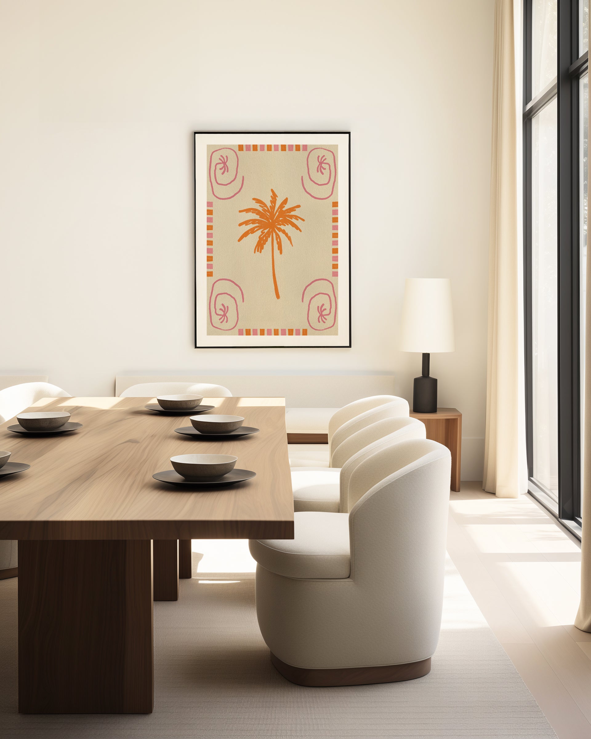 Summer Palms Dance by Shatha Al Dafai | Art Print