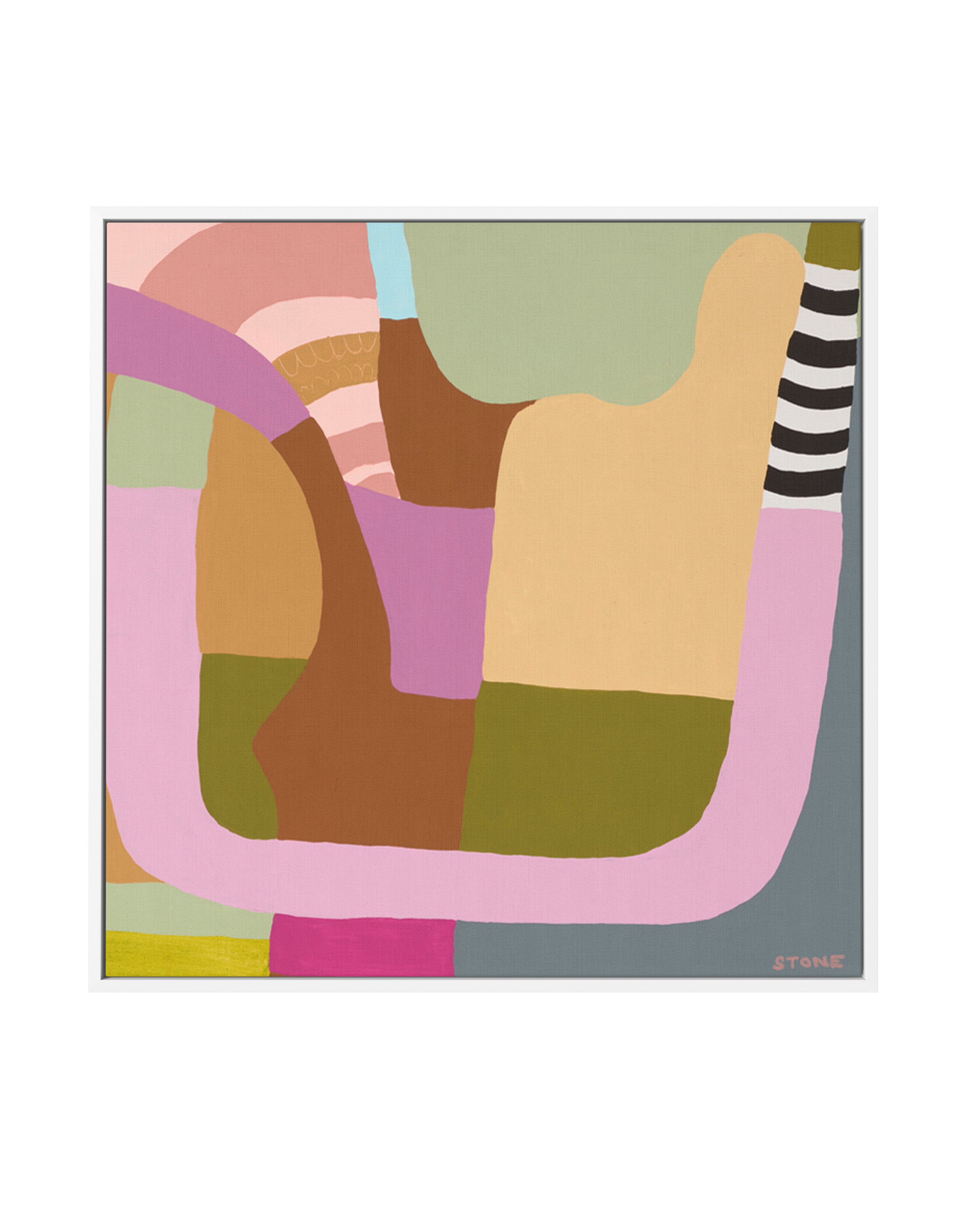 Summer Parties by Belinda Stone | Framed Canvas Art Print
