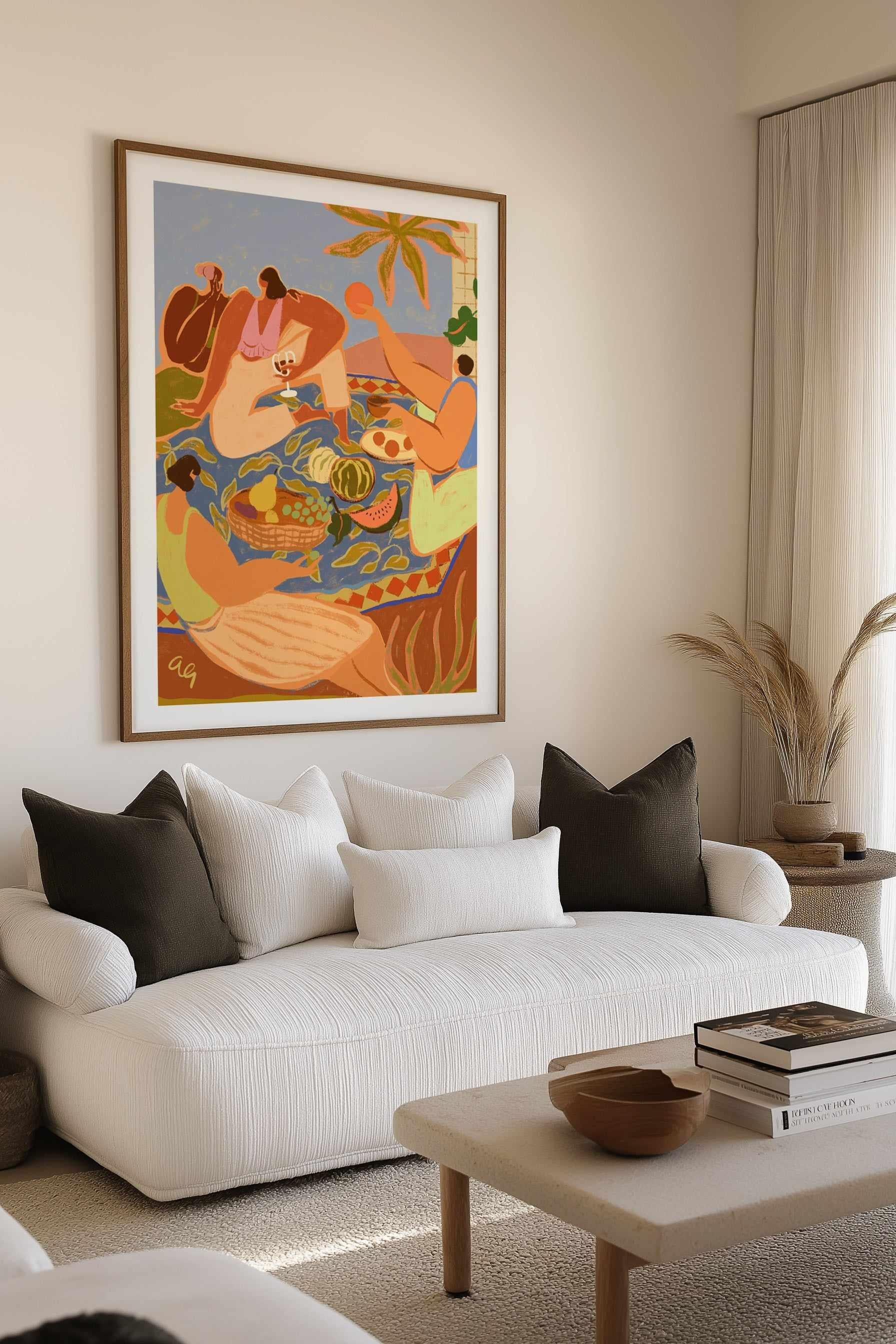 Summer Picnic by Arty Guava | Art Print from Olive et Oriel where you can shop wallpaper and artworks online