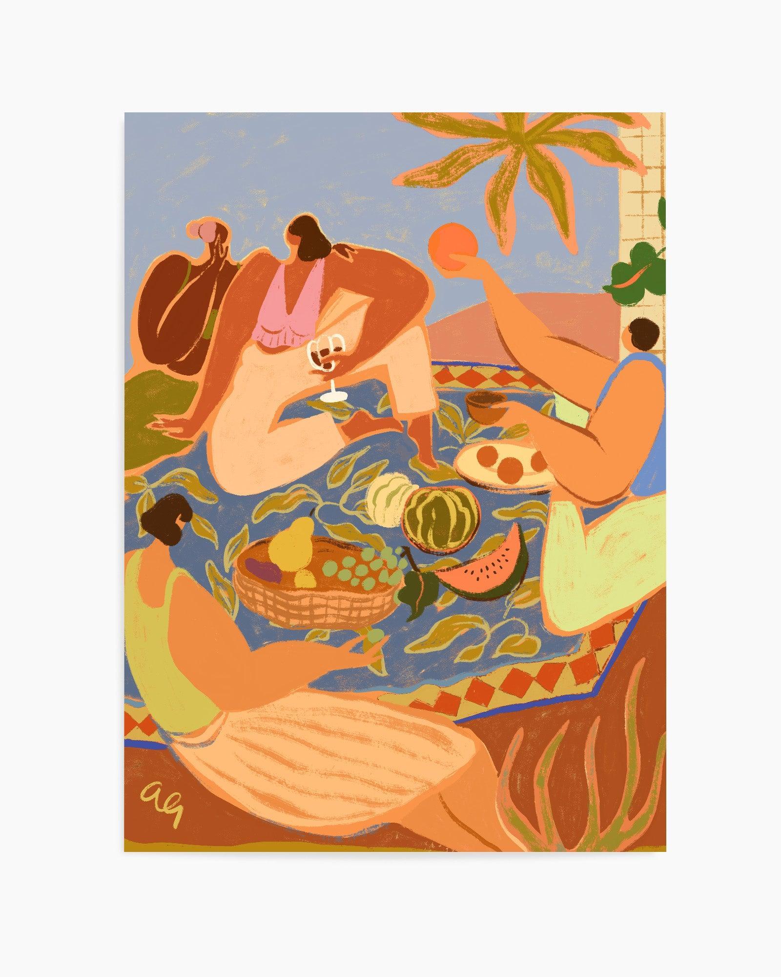 Summer Picnic by Arty Guava | Art Print from Olive et Oriel where you can shop wallpaper and artworks online