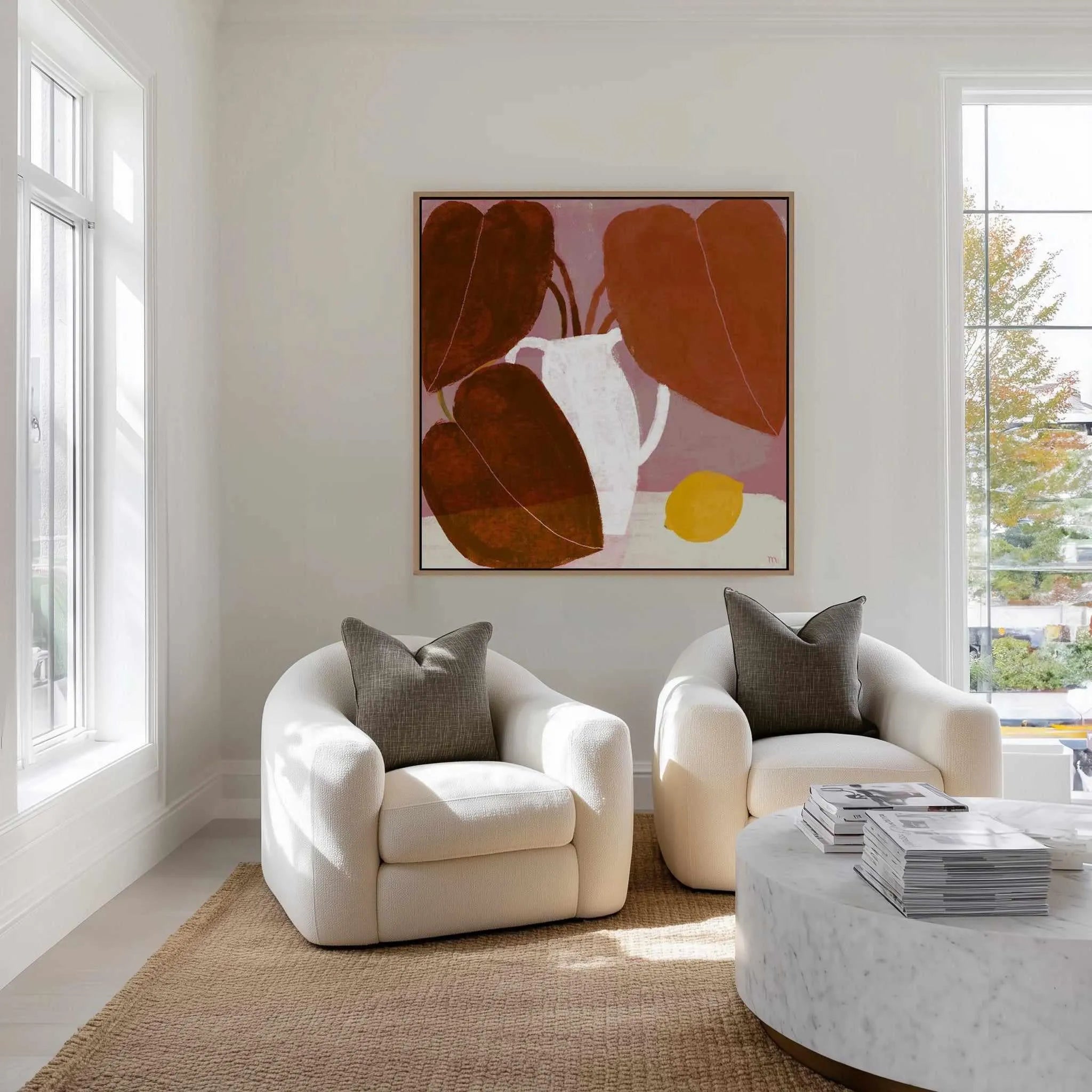 Summer Plant by Marco Marella | Framed Canvas Art Print from Olive et Oriel where you can shop wallpaper and artworks online