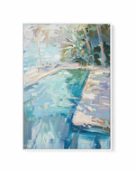 Summer Pool View No I | Framed Canvas Art Print