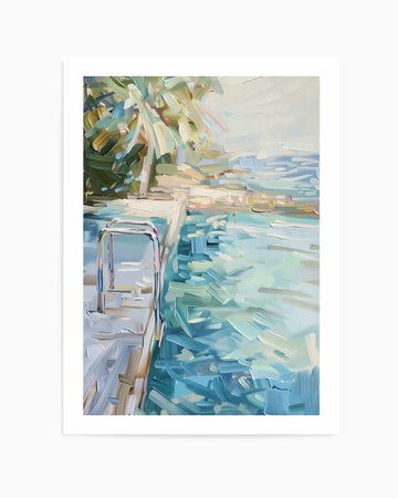 Summer Pool View No II | Art Print from Olive et Oriel where you can shop wallpaper and artworks online