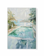 Summer Pool View No III | Framed Canvas Art Print