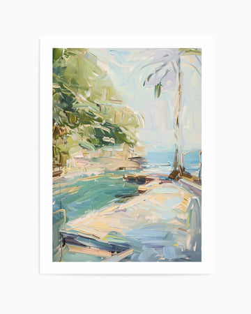 Summer Pool View No IV | Art Print from Olive et Oriel where you can shop wallpaper and artworks online
