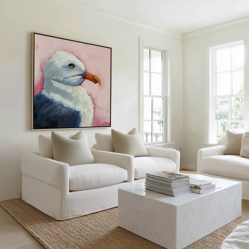 Summer Seagull 1 by Lucia Stewart | Framed Canvas Art Print