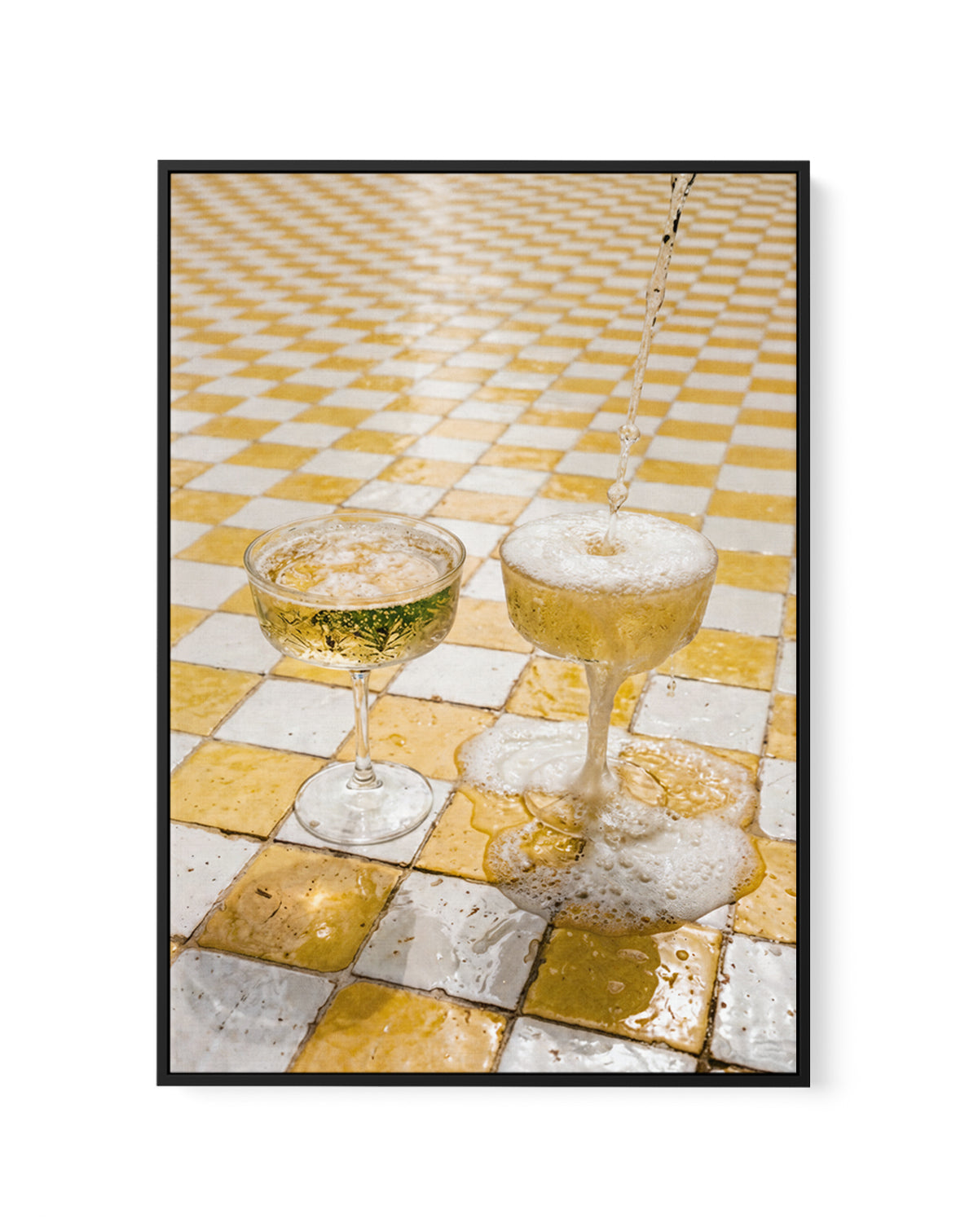Summer Sips | Framed Canvas Art Print